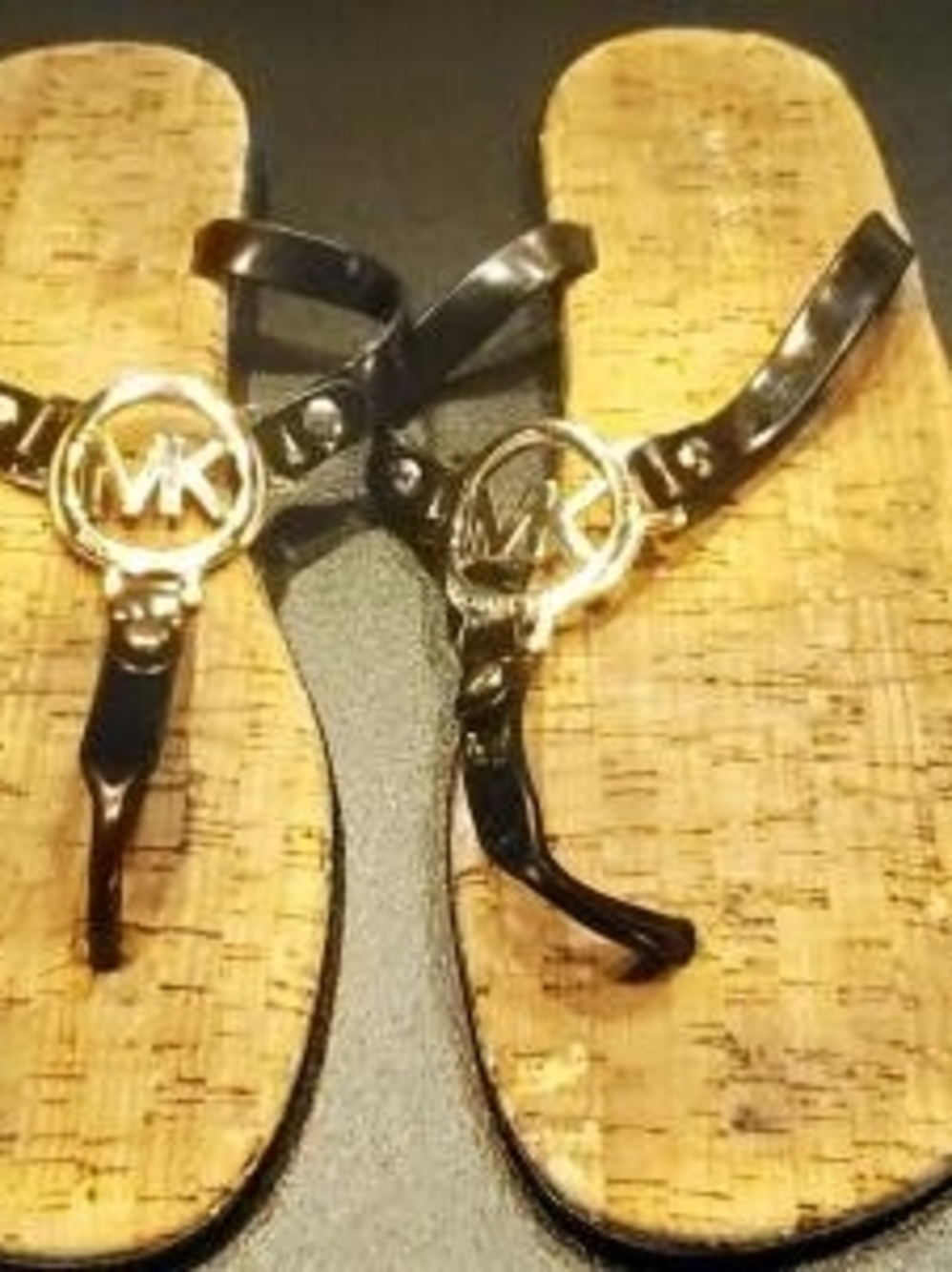 Michael Kors Cork Sandals Black Size 9